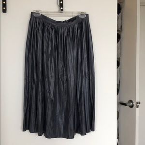 J Crew dark grey pleated skirt